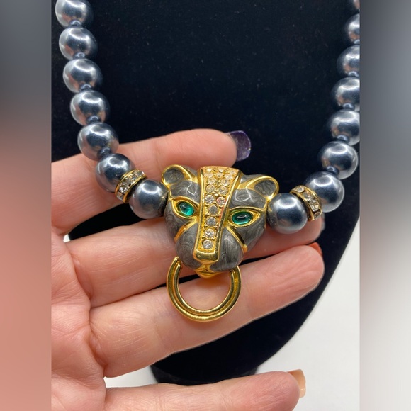 KJL For Avon Duchess Collection Panther Necklace (Susan Caplan Rediscovered) - Picture 8 of 14